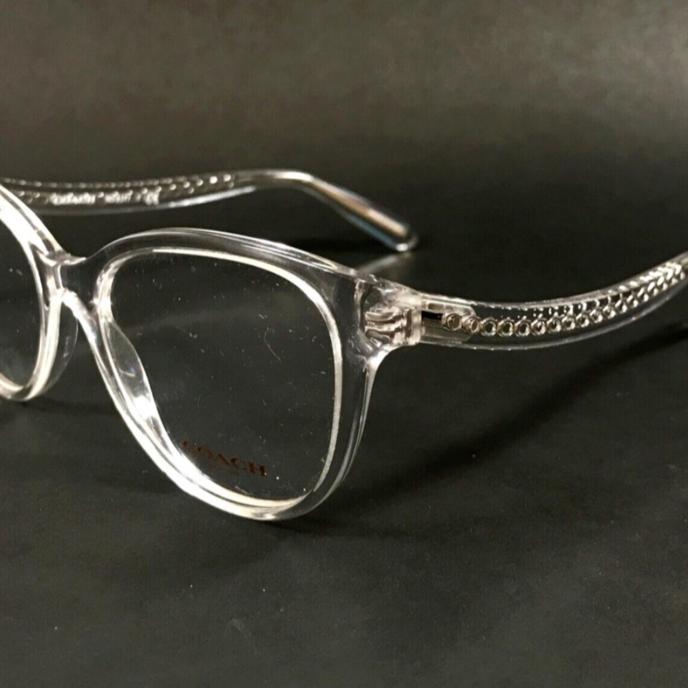 Coach Clear Eyeglasses HC 6177 5111 Crystal Rounded Cat Eye Frame 52 17 140 - Picture 7 of 15